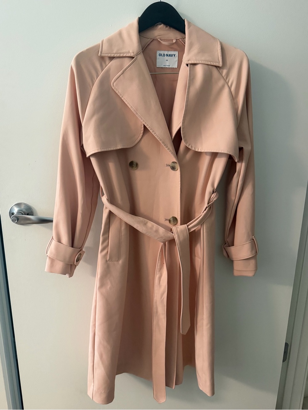 Old Navy Light Blush Trench Coat with Belt size XS